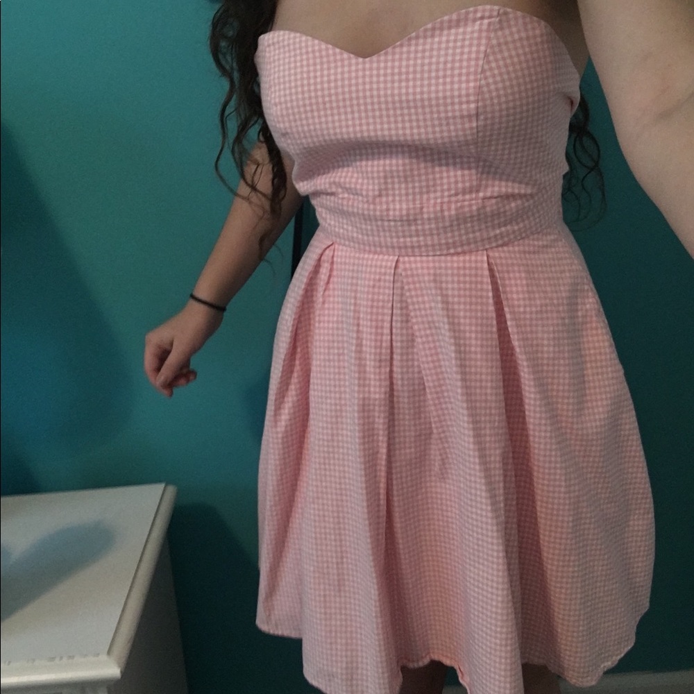 Lauren James pink gingham dress
